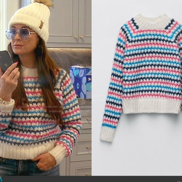 Zara Colorful Knit Sweater - Picture 1 of 5